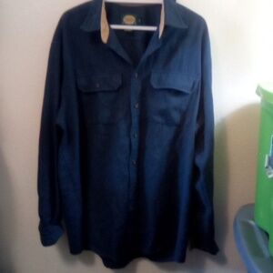 Cabela's heavy polyester button down shirt sz xl tall